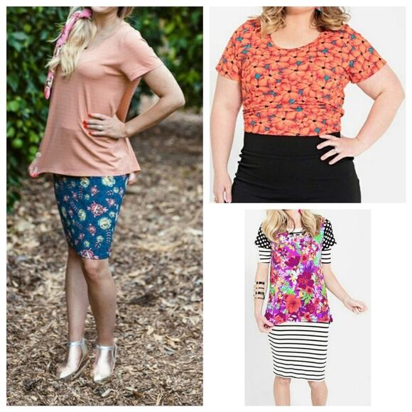 LuLaRoe Classic T Shirt in Floral and Vine Print - Size M - NWT - Picture 2 of 5